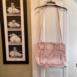 Pink computer bag work bag.